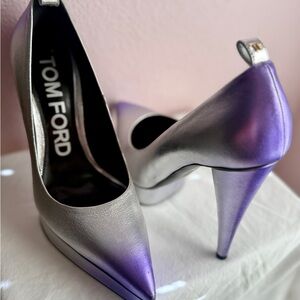 Tom Ford Ombré Cone Heel Platform Pumps